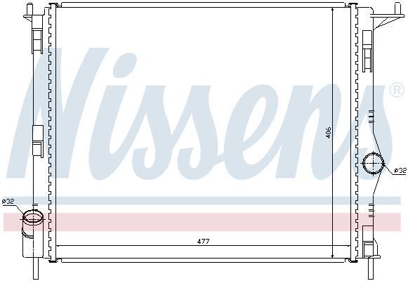 Radiateur moteur (Radiateur de refroidissement) NISSENS 637609