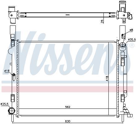 Radiateur moteur (Radiateur de refroidissement) NISSENS 637618