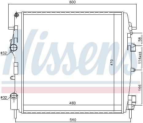 Radiateur moteur (Radiateur de refroidissement) NISSENS ref. 696303