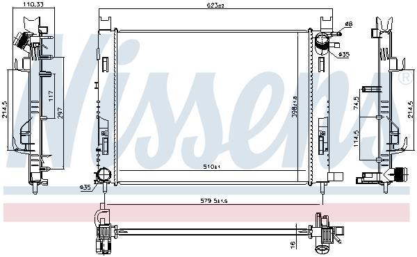 Radiateur moteur (Radiateur de refroidissement) NISSENS 637627