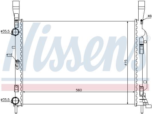 Radiateur moteur (Radiateur de refroidissement) NISSENS 637628