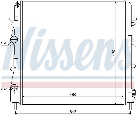 Radiateur moteur (Radiateur de refroidissement) NISSENS 63763