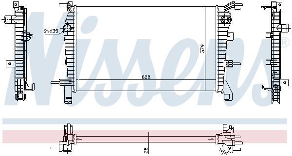 Radiateur moteur (Radiateur de refroidissement) NISSENS 637632