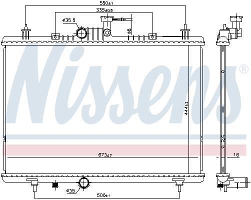 Radiateur moteur (Radiateur de refroidissement) NISSENS 637645