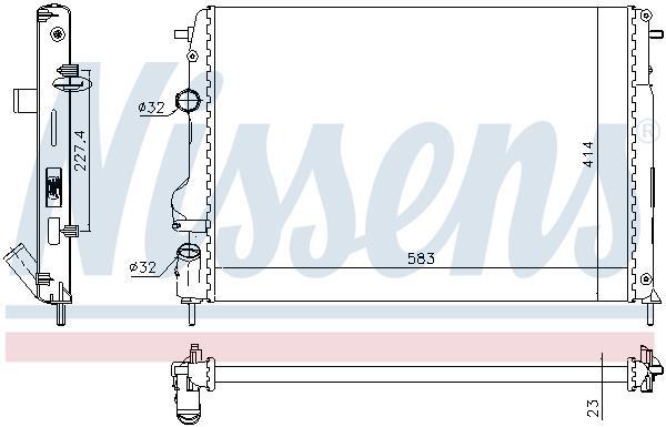 Radiador motor NISSENS ref. 691551
