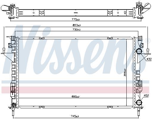 Radiateur moteur (Radiateur de refroidissement) NISSENS 637666