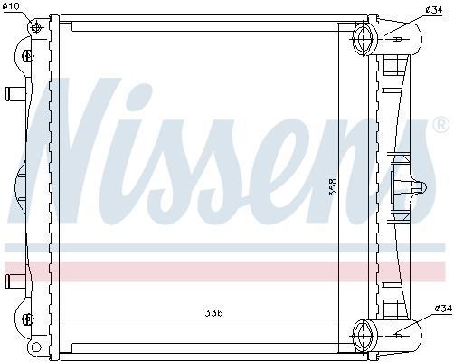 Radiateur moteur (Radiateur de refroidissement) NISSENS ref. 63776