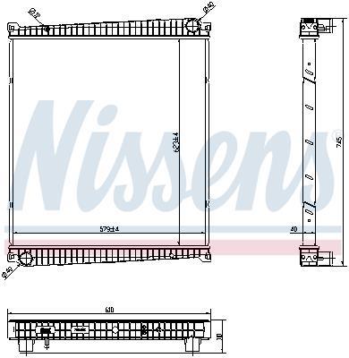 Radiador motor NISSENS 6378750