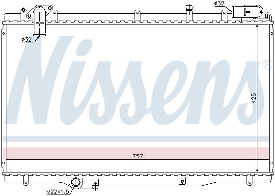 Radiateur moteur (Radiateur de refroidissement) NISSENS 63791