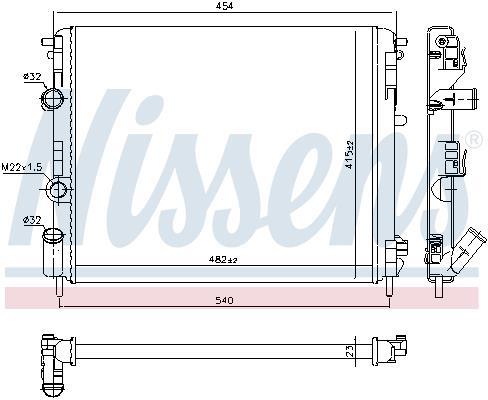 Radiateur moteur (Radiateur de refroidissement) NISSENS ref. 637931