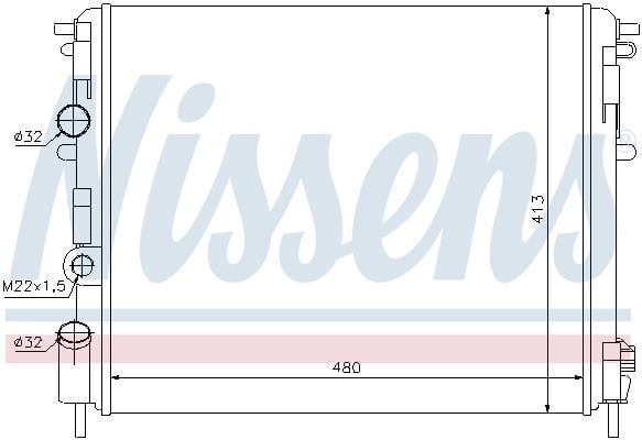 Radiador motor NISSENS ref. 695640