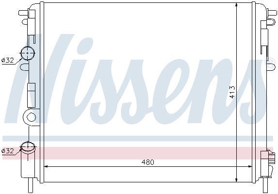 Radiateur moteur (Radiateur de refroidissement) NISSENS ref. 63809