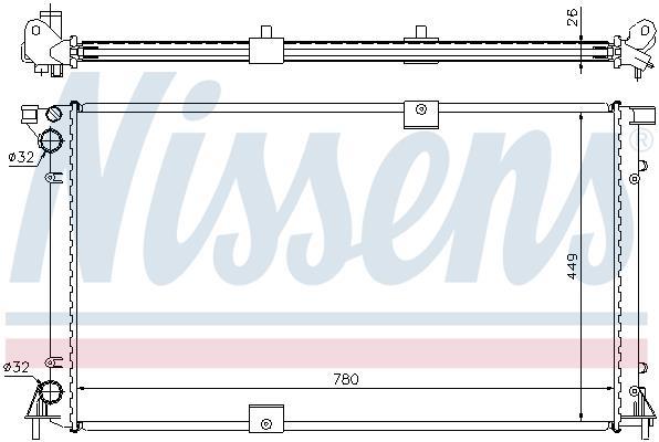 Radiateur moteur (Radiateur de refroidissement) NISSENS 63818A