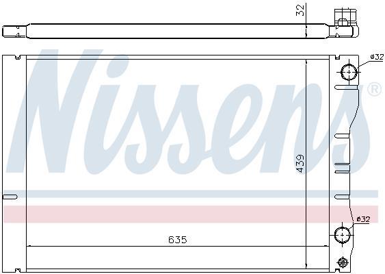 Radiateur moteur (Radiateur de refroidissement) NISSENS ref. 63881