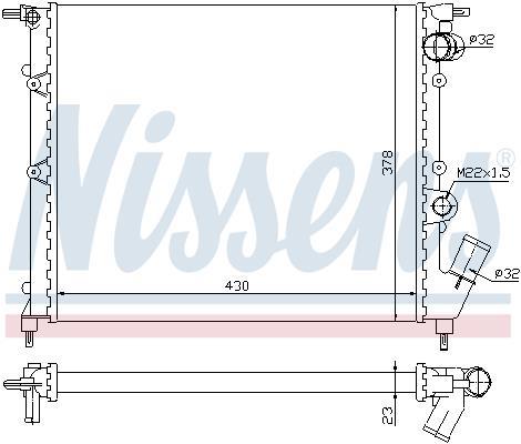 Radiateur moteur (Radiateur de refroidissement) NISSENS 63894