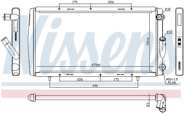 Radiateur moteur (Radiateur de refroidissement) NISSENS ref. 696990