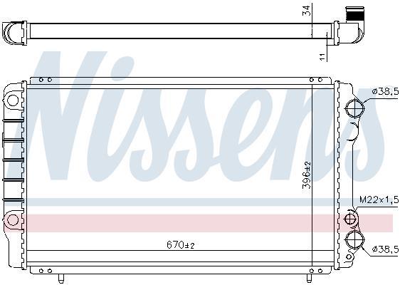 Radiateur moteur (Radiateur de refroidissement) NISSENS ref. 697315