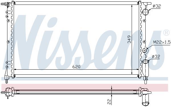 Radiateur moteur (Radiateur de refroidissement) NISSENS ref. 694016
