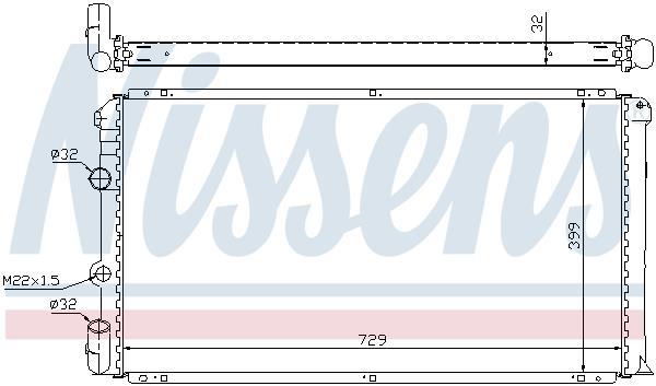 Radiateur moteur (Radiateur de refroidissement) NISSENS ref. 63936A
