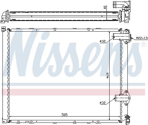 Radiador motor NISSENS ref. 63942A