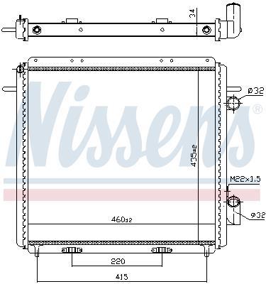 Radiador motor NISSENS ref. 692414