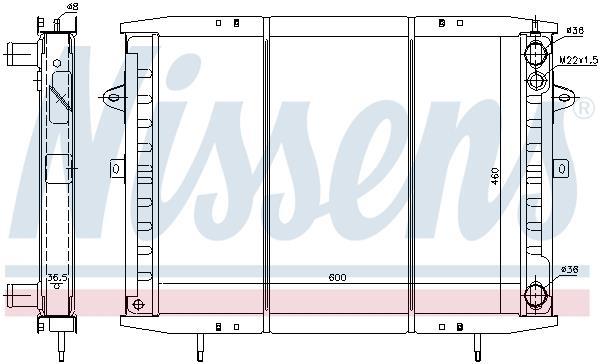 Radiateur moteur (Radiateur de refroidissement) NISSENS ref. 63952