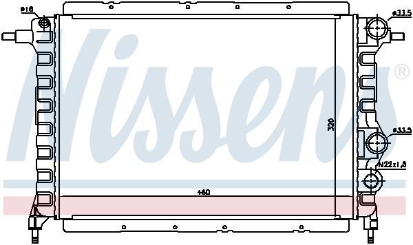 Radiador motor NISSENS ref. 63959