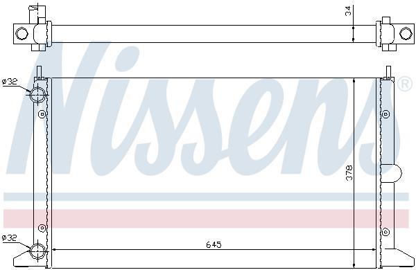 Radiateur moteur (Radiateur de refroidissement) NISSENS 63993