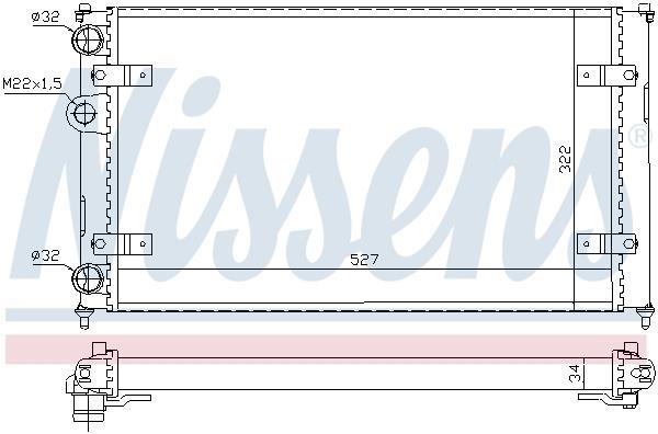 Radiateur moteur (Radiateur de refroidissement) NISSENS ref. 692673