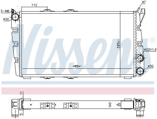 Radiateur moteur (Radiateur de refroidissement) NISSENS 64010