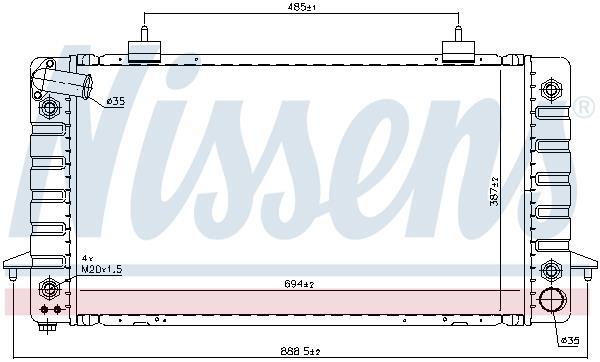 Radiateur moteur (Radiateur de refroidissement) NISSENS 64029