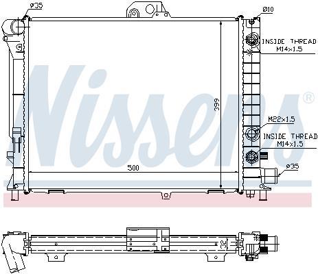 Radiateur moteur (Radiateur de refroidissement) NISSENS 64033A
