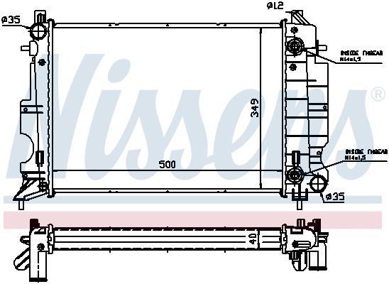 Radiateur moteur (Radiateur de refroidissement) NISSENS 64034A