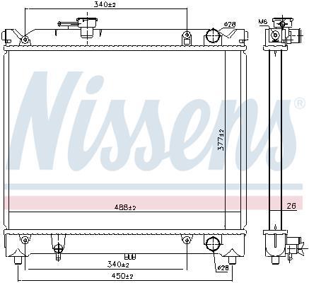 Radiateur moteur (Radiateur de refroidissement) NISSENS 64079