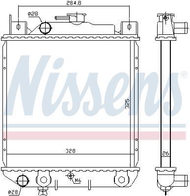 Radiateur moteur (Radiateur de refroidissement) NISSENS 64083