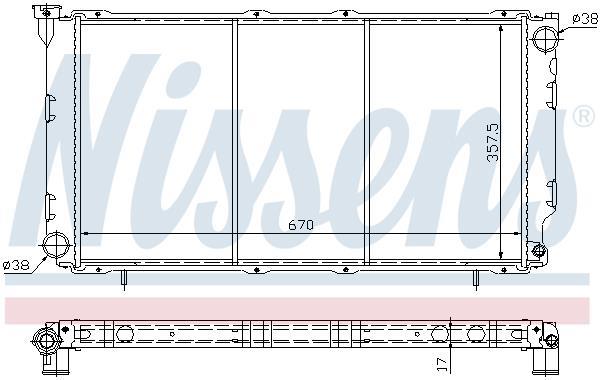 Radiateur moteur (Radiateur de refroidissement) NISSENS 64087