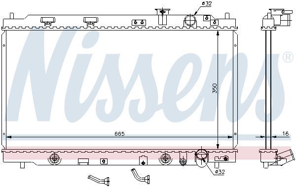 Radiateur moteur (Radiateur de refroidissement) NISSENS 640941