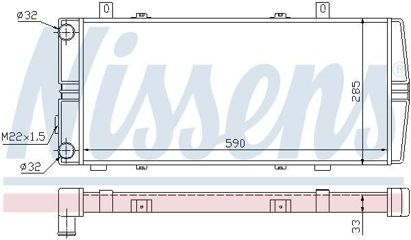 Radiateur moteur (Radiateur de refroidissement) NISSENS 64102
