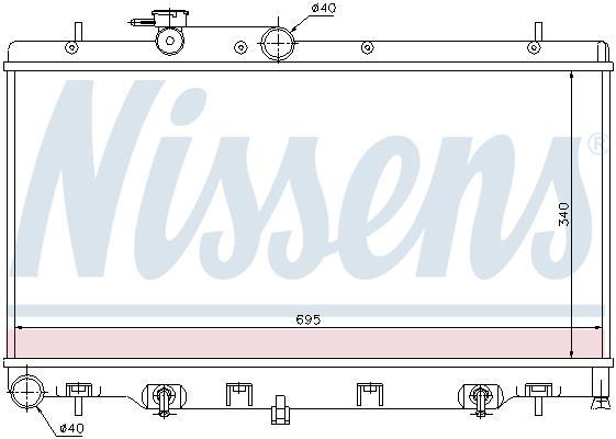 Radiateur moteur (Radiateur de refroidissement) NISSENS 64114