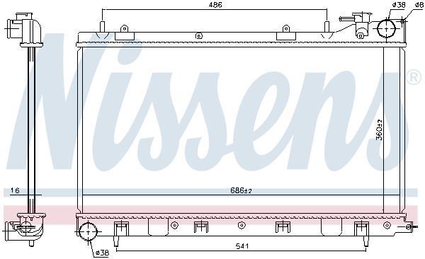 Radiateur moteur (Radiateur de refroidissement) NISSENS 64122