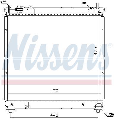 Radiateur moteur (Radiateur de refroidissement) NISSENS 64163