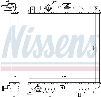 Radiateur moteur (Radiateur de refroidissement) NISSENS 64174A