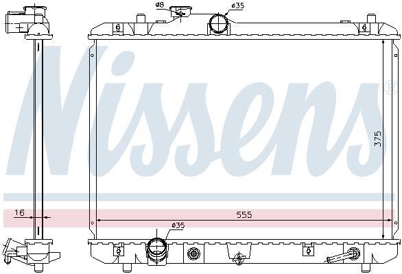 Radiateur moteur (Radiateur de refroidissement) NISSENS 641755