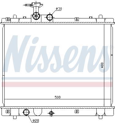 Radiateur moteur (Radiateur de refroidissement) NISSENS 641758