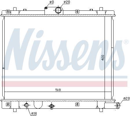 Radiador motor NISSENS 641759