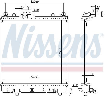 Radiador motor NISSENS 64175A