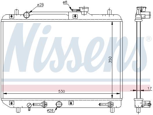 Radiateur moteur (Radiateur de refroidissement) NISSENS 64176