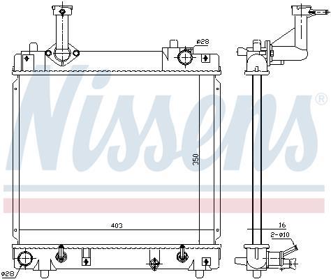 Radiateur moteur (Radiateur de refroidissement) NISSENS 641762