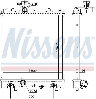 Radiador motor NISSENS 641763