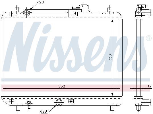 Radiateur moteur (Radiateur de refroidissement) NISSENS 64177